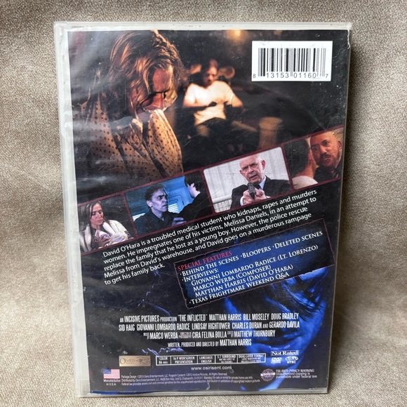 The Inflicted (DVD, 2012) Horror, Sexual Thriller Ex Rental Very GOOD - Picture 2 of 2